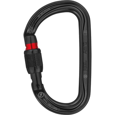 Petzl Am’D Screw-Lock Black 27 N – Handmatig vergrendelbare asymmetrische karabiner