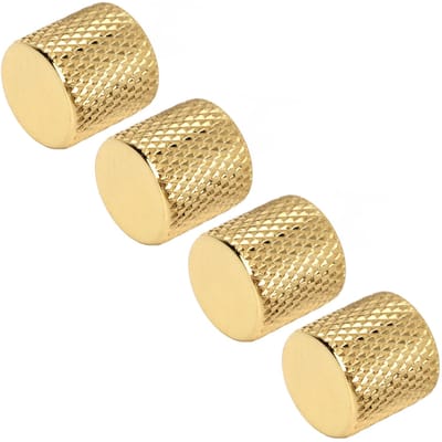 4 Pièces Bouton de Potentiomètre Large Compatibilité Solide Délicat Bouton de Contrôle de Guitare Électrique Or beige