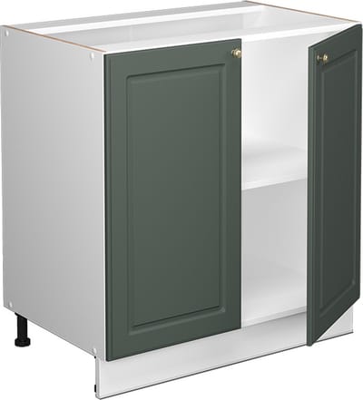 Vicco Keukenonderkast Fame-Line, Groen-Goud landelijk/Wit, 80 cm antraciet werkblad