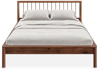 Tweepersoonsbed APOANA 140x200 cm van massief hout - kastanjekleurig