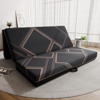 Vouwmatras - Gastenmatras Logeerbed - Comfortabel Slapen - Wasbaar Overtrek - 160x200 cm - Grijs
