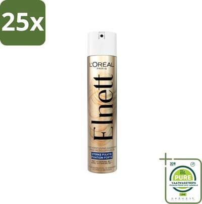 25 x L'Oréal Elnett Satin Haarlak Sterke Fixatie 300 ml - Grootverpakking - Haarspray - Haarspray Fixatie - Satijnzacht Haar - Sterke Fixatie - Haarspray Voor Professionals