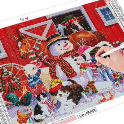 Volledige vierkante diamant schilderij hond Strass Kit verkoop 5D DIY diamant borduurwerk dier mozaïek winter woondecoratie Full Square 20X30CM