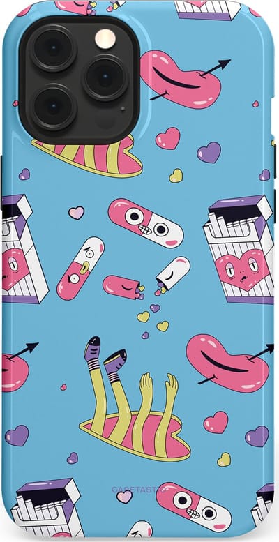 Casetastic Hoesje Geschikt voor Apple iPhone 12 Pro Max Magsafe - Stijlvolle Beschermende Duo-layer Case - Liefdespil