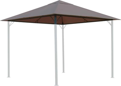 Verandazeil 3x3m Vervanging Dak voor Tuinpaviljoen Taupe/Beige Grijs RAL 7006 Waterafstotend