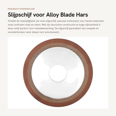 Dailygoods- Slijpschijf 125 mm - Diamantschijf - Hars - Slijpen van wolfraamstaal - Slijpschijf voor metaal - Hoge slijpprestaties