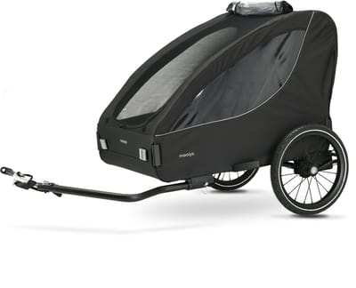Mooiys Track Fietskar voor Kinderen - 2 Persoons Fietstrailer - Zwart