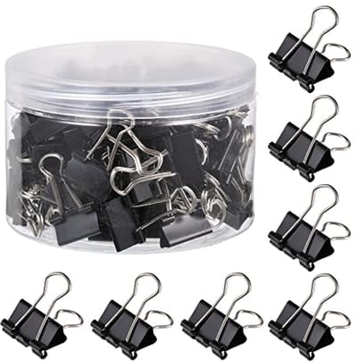 Klemmen - Zwart - 19 mm - Metalen Bindclips voor Kantoor en Thuisgebruik - Voor Papierwerk