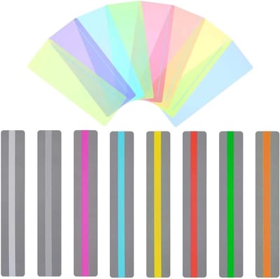 Leeslinialen set - Leeshulp strips - Verbeteren lezen - Verschillende kleuren - 12 stuks - Kleurrijk