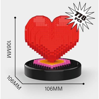 Creatieve Diamant 520 Serie DIY Koppelcadeau Educatief Bouwstenen Speelgoed Voor Vriendinnen NO BOX red