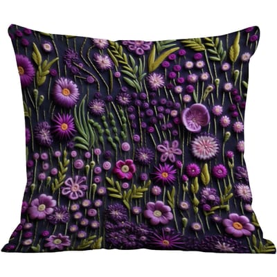 Nieuw Imitatie Geborduurde Bloemen Kussensloop Kort Fluweel Dubbelzijdig Bedrukt Huis Sofa Kussen Kussensloop 45 * 45Cm