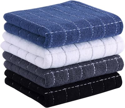 Theedoeken-Theedoeken en keukendoeken set-100% puur katoenen, zeer absorberende theedoeken - Hoogwaardige, zachte en pluisvrije theedoeken - 4 stuks - 35x75cm