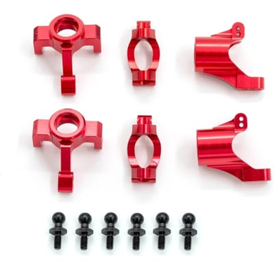 Blocs de roulettes en aluminium, moyeux en C, bloc de direction, porte-fusées, ensemble de remplacement pour TRAX4 rouge