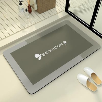 Eenvoudige Kleurafstemming Badmat Huishoudelijke Badkamerdeur Absorberende Antislipmat Vuilafstotend en Gemakkelijk Schoon te Maken Diatomeeënaarde Mat 40 * 60Cm