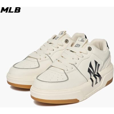MLB Chunky Liner Synthetisch Leer Dikke Zool Antislip Lage Top Skate Schoenen Unisex sneaker Ivoor 3ASXCA12N-50IVS 38 white