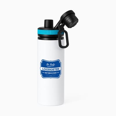 Hacebo® - De beste loodgieter waterfles met draaidop blauw - Loodgieter - loodgieters - werk - afscheidscadeau - verjaardagscadeau - kado - water fles - 850ML