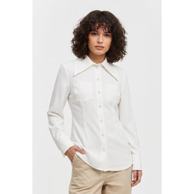Odd Muse Fitted Shirt White Maat: M | Overhemden Outlet | Dames | Wit