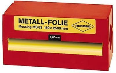 Metaalfolie Staal ongelegeerd 150x2500x0,025mm RECORD