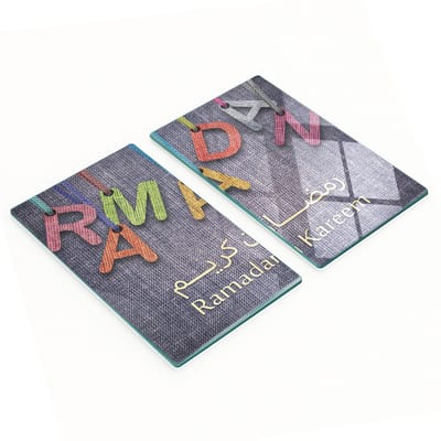 Decoratieve glazen snij- en serveerplanken Ramadan Kareem 2x30x52 cm