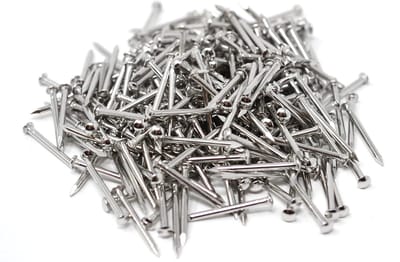 Dailygoody - Halfronde kopspijkers - Spijkers voor houtbewerking - Vernikkeld - 1,6 x 20 mm - Messing spijkers - Onmisbaar voor klussen - Geschikt voo.