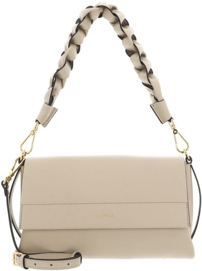 COCCINELLE Leren schoudertas Boheme Grana Double Shoulder Bag Sandshell / Seagrass beige