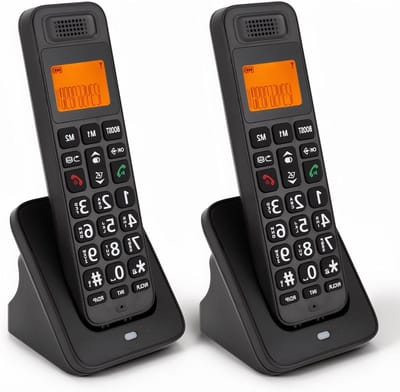 Draadloze Huistelefoon - Analoge Telefoon - Thuis Bellen - Oproepblokkering - Grote Knoppen - Zwart