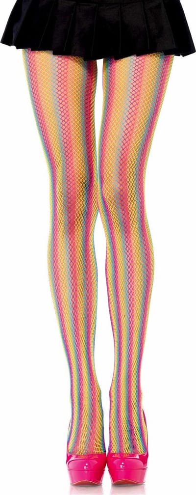 Collant résille Arc-en-ciel vrouw Leg Avenue