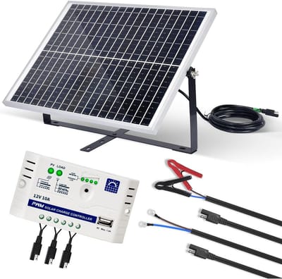 DailySupplies® Zonnepanelen Compleet Pakket - Zonnepaneel met Stekker - Plat Dak - 25W - Wit