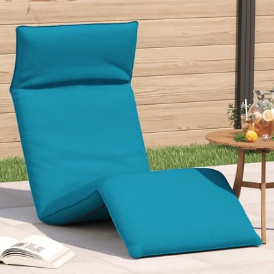 vidaXL - Ligstoel - inklapbaar - 175x54x8,5 - cm - oxford - stof - lichtblauw