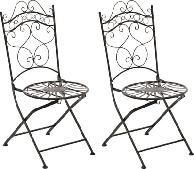 CLP Indra Set van 2 Klapstoelen - Vouwstoel - Buiten - bronzen