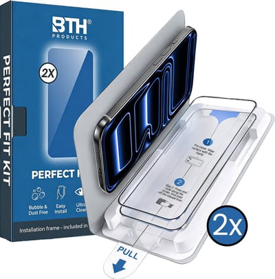 Screenprotector - Geschikt voor iPhone 17 Pro / 18 Pro - 2 Stuks - Met Installatie Frame - Perfect Fit Kit - Gehard Glas - Beschermglas - Exacte Uitlijning - Tempered Glass - Screen Protector - Case Friendly - Eenvoudig Aanbrengen