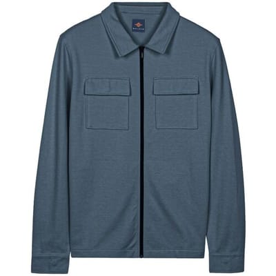 Baileys Vest Sweat Full Zip Double Chest Pocket Two-Tone Dark Blue / male