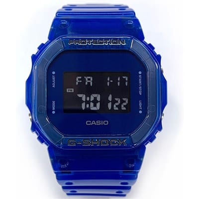 Casio G-Shock Serie Transparante Jelly LCD Display Sport Waterdicht Automatisch Mechanisch Uurwerk Harsband Dames Horloges Blauw DW-5600SB-2 Blue blue