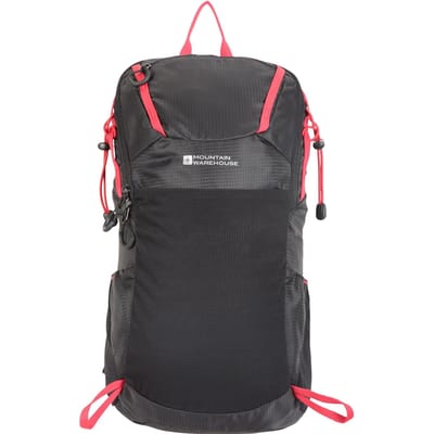 Mountain Warehouse Inca 18L rugzak (Zwart/Rood)