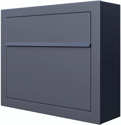 Wandbrievenbus - Brievenbus Elegance - Post Ontvangen - Verborgen Slot - 42x35x12 cm - Antraciet