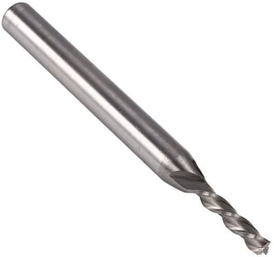 Spiraalfrezen van hardmetaal met drie snijkanten, 3 mm diameter voor CNC houtbewerking, 6 mm schacht, 63 mm totale lengte