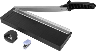 Stalen Mes Papiersnijder - Papiersnijder - Hefboomsnijder - Hefboomsnijmachine - Papiersnijmachine voor papier - Papier snijder - Voor Dunne Platen Foto's