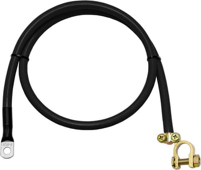 Accukabel 50cm met 50mm² doorsnede - Automotive stroomkabel met buisvormige kabelschoen M8 + poolklem - DIN gecertificeerd