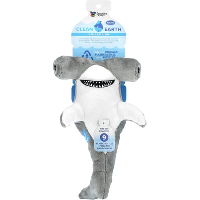 Spunky Pup, Peluche Clean Earth, Grand requin-marteau, 1 jouet white