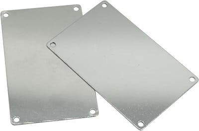 Metal Graveer Plaatjes - Blanco Kaarten - Sieraden Maken - Roestvrij Staal - 10 Stuks 86mm - Zilverkleurig