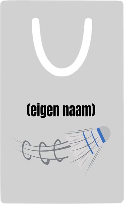 Hacebo® - badminton shuttle met eigen naam metalen boekenlegger - Badminton - badmintonner - sport - verjaardag cadeau - kado - geschenk Bladwijzer boekenleggers - 7.6 cm x 5cm