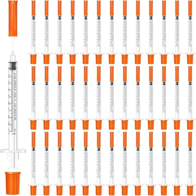 Set van 40 plastic spuiten van 1 ml, multifunctionele meetinstrumenten voor vloeistoffen, ideaal voor het doseren, scheiden en afgeven van inkt en andere vloeistoffen