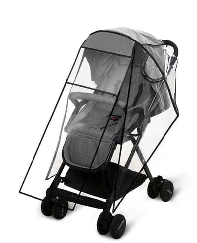 Regenhoes Kinderwagen Universeel - Regenhoes Voor Kinderwagen - Buggy Hoes - Ademend - Regenbestendig - Stofkap - Duurzaam - Universeel Kinderwagenaccessoire - Transparant - Geschikt Voor De Meeste Kinderwagens En Kinderwagens