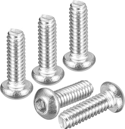 M2-0,4 x 6 mm lenskopschroeven met binnenzeskant, verpakking van 100 stuks, geschikt voor racefiets, auto, motorfiets, 304 roestvrij staal, wit gelakt, zeskantige aandrijfbevestigingen