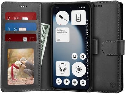 Hoesje geschikt voor Nothing Phone (3a) Lite - Techsuit Diary Book Wallet Case - Zwart