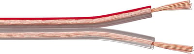 Luidspreker kabel (CCA) - 2x 4,00mm² / transparant - 100 meter