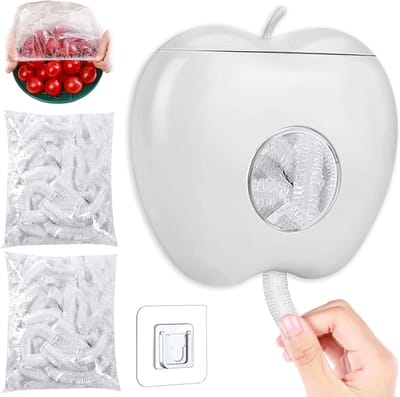 Opbergdoos voor Vershoudfolie met 200 Pockets, Organiser Set en Elastische Dispenser voor Keukenaccessoires