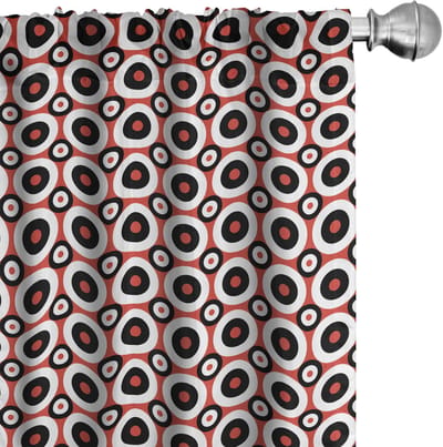 ABAKUHAUS Voorhangen – Microvezel – Retro Concentric – 2x75x175
