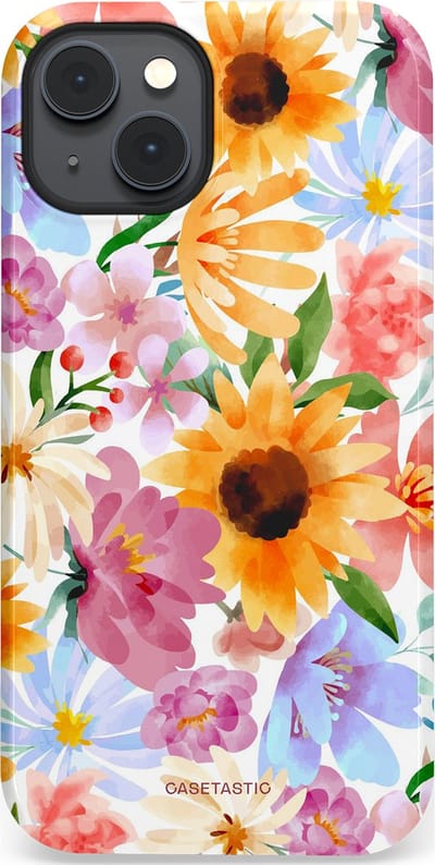 Casetastic Hoesje Geschikt voor Apple iPhone 14 Plus Magsafe - Stijlvolle Beschermende Duo-layer Case - Aquarel fantasie