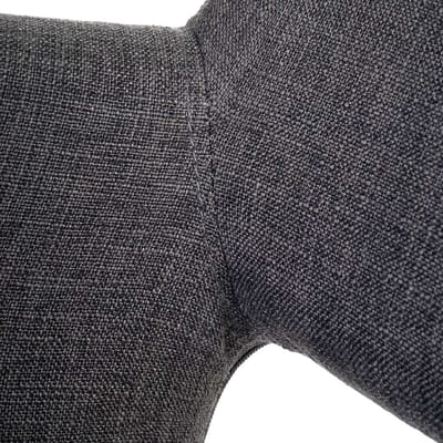 Eetkamerstoel MCW-A50 II, sledestoel keukenstoel, retro jaren 50 design ~ stof, grijs